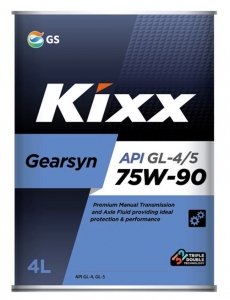 Трансмиссионное масло KIXX GEARSYN GL-4/GL-5 75W-90, 4л