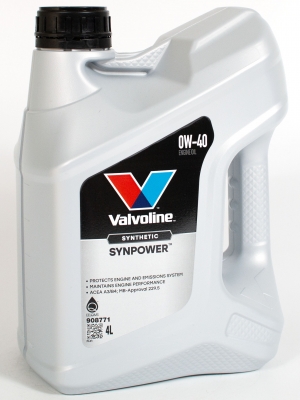 Моторное масло Valvoline SYNPOWER 0W-40, 4л
